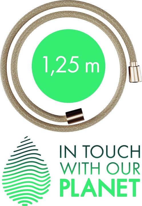 Image du produit hansgrohe Designflex flexible de douche textile, longueur 1250mm, 28220 (125 cm)