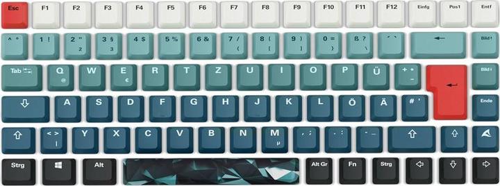 Graugrün, multicolour, Rot