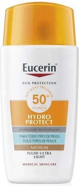 Immagine prodotto Eucerin Sun Face Hydro Protect Fluid SPF50+ Medio Cleaned title: Sun Face Hydro Protect Fluid SPF50+ (Crema solare viso, SPF 50+)