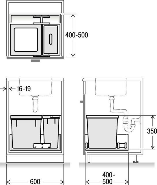 Image du produit Müllex Poubelle X-LINE X60 M7 (35 l)
