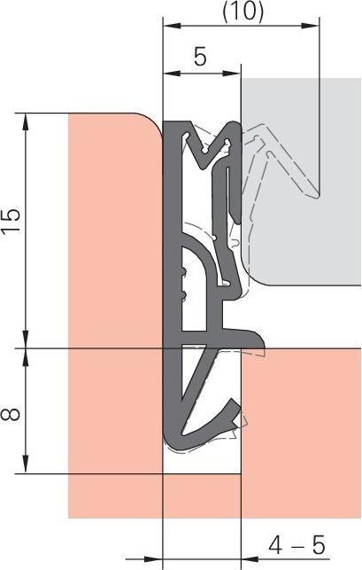 Produktbild Roto DEVENTER Dichtprofil DS 155a,Silikon,50.000mm,schwarz