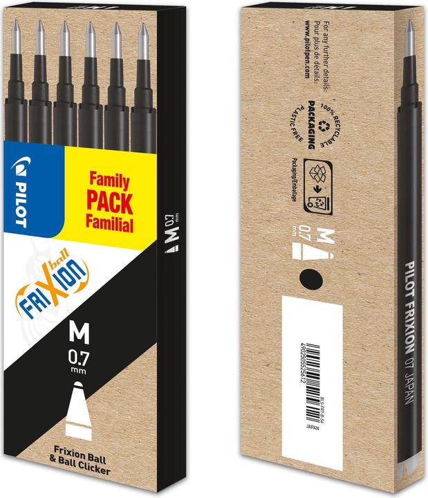 Produktbild Pilot FriXion (6 Stück, Schwarz, 0.70 mm)