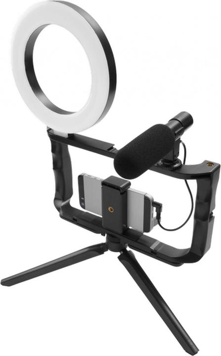 Produktbild Gadget Monster Vlogging Kit, LED-Stativ und Mikrofon (Ringlicht)
