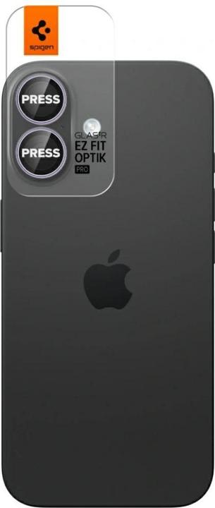 Immagine prodotto Spigen Glass tR EZ Fit Optik Pro 2 Pack (2 Pezzo/i, Apple iPhone 16 Plus, Apple iPhone 17, Apple iPhone 16)