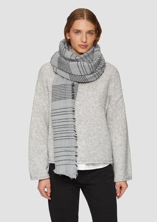 Actual product image S.Oliver Tuch Gestreifter Schal mit Fransen