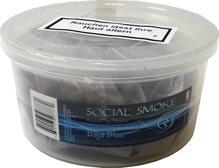 Image du produit Social Smoke Baja Blue 1kg (Myrtille, Framboise, Raisin, Chocolat)