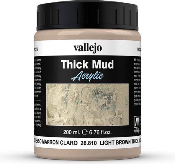 Actual product image AirbrushKing Light Brown Thick Mud 200ml - Vallejo