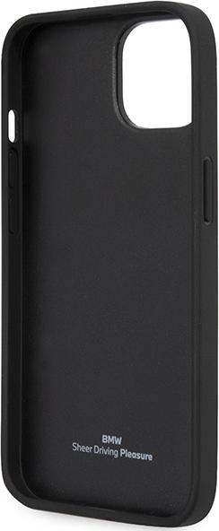 Produktbild BMW Etui BMHCP14S22RVSK iPhone 14 6.1" czarny/black hardcase Leather Stamp Blue Lines (Apple iPhone 14)
