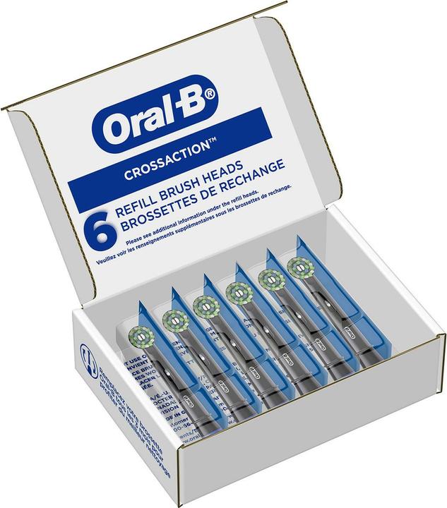 Actual product image Oral-B CrossAction Replacement Brush Heads, Black, 6-Count (6x)