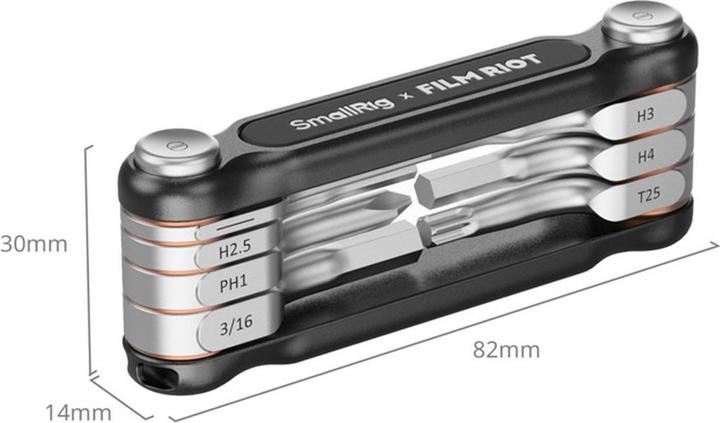 Image du produit SmallRig x FILM RIOT 7 in 1 Detent Folding Multi Tool Kit (Red) 4811
