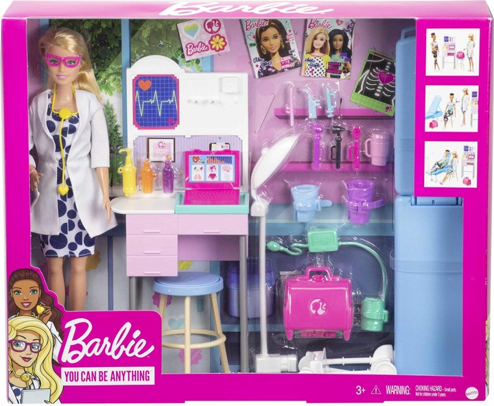 Actual product image Mattel Barbie - Medical Doctor Doll and Playset (GWV01)
