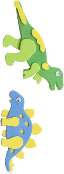 Actual product image Glorex Foam rubber stickers 12 pcs dinosaurs, self-adhesive