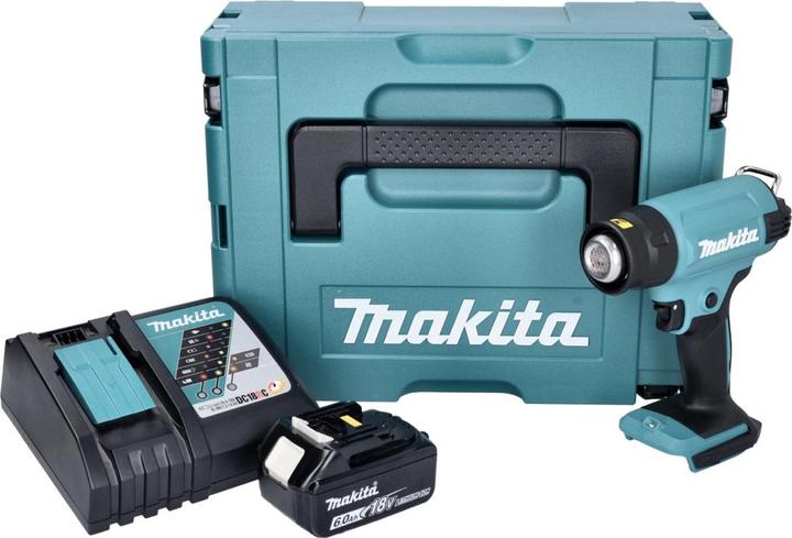 Image du produit Makita DHG 180 RG1J Pistolet à air chaud sans fil 18 V 550 °C + 1x batterie 6,0 Ah + chargeur + Makpac