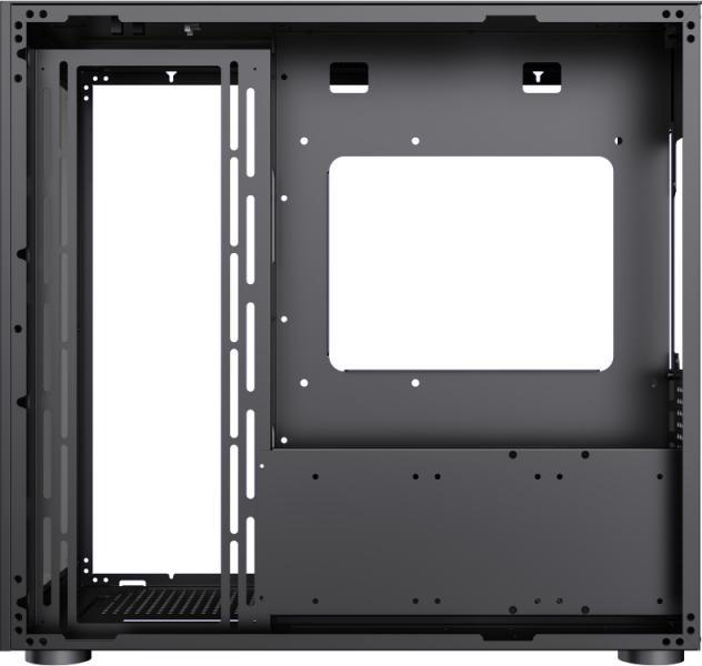 Actual product image GameMax Infinity Gaming Case w/ Glass Side & Front, ATX, Dual Chamber, No Fans inc., Mesh Panels, USB-C, Bla (ATX, mATX, Mini-ITX)