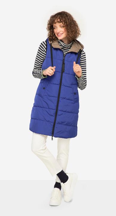 Produktbild Laurasøn Wende-Weste, lange Form, Stepp, Kapuze, 2-Wege-Zipper (L)
