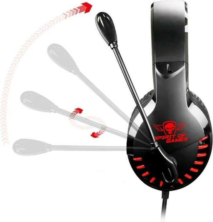 Actual product image Spirit Of Gamer Casque Micro Gamer Filaire Pro-H3 (Noir/Rouge) (Cable)
