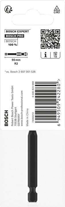Produktbild Bosch Professional Zubehör PRO Robertson Impact Bit, R2, 90 mm