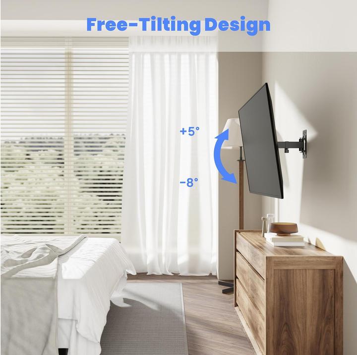 Image du produit PureMounts Wandhalterung PM-FM13-200 Schwarz (Mur, 30 kg, 23" - 43")