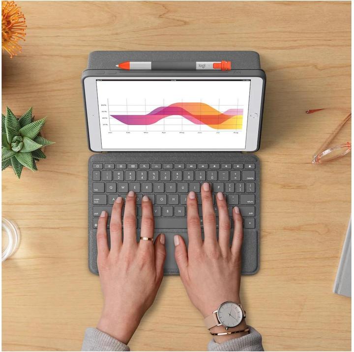 Productafbeelding Logitech Combo Touch (DE, Apple iPad 2019 (7e generatie), Apple iPad 2020 (8e generatie), Apple iPad 2021 (9e generatie))
