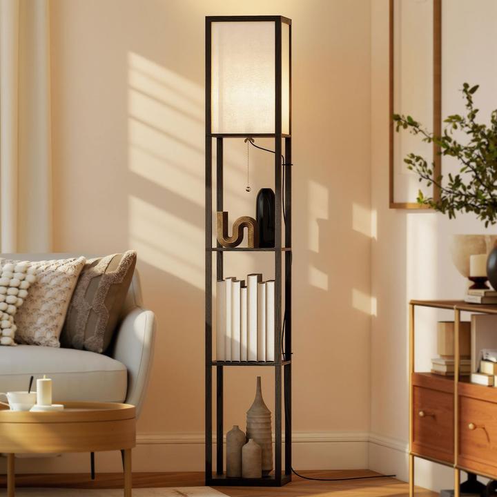 Produktbild Homcom Stehlampe mit Regalen (E27)