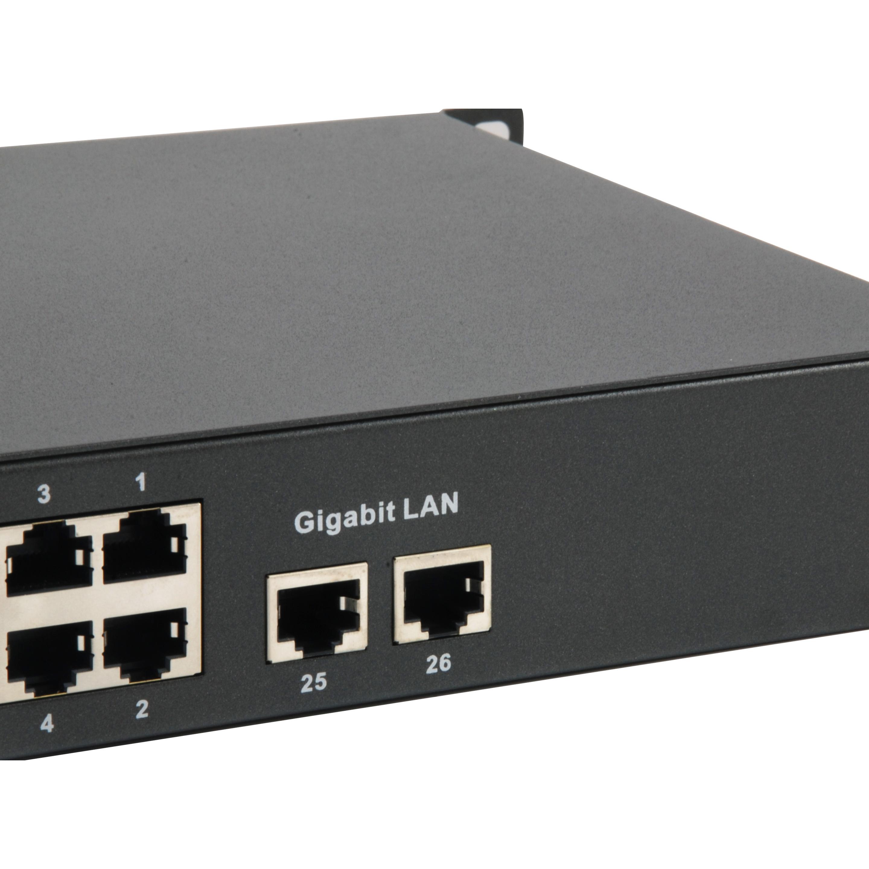 Thumbnail - LevelOne /100Base-TX, /100/1000Base-T, 512Kbit (26 Ports), Netzwerk Switch, Schwarz
