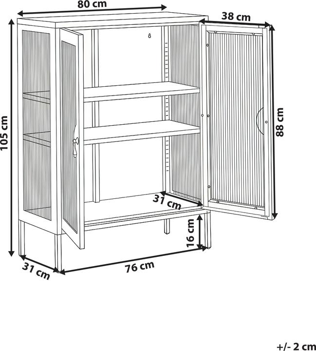 Produktbild Beliani Gleora (80 x 35 x 105 cm)