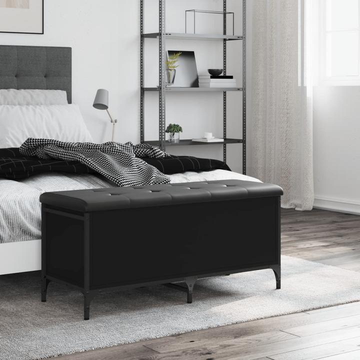 Image du produit VidaXL Banc avec espace de rangement Noir 102x42x45 cm (42 cm)
