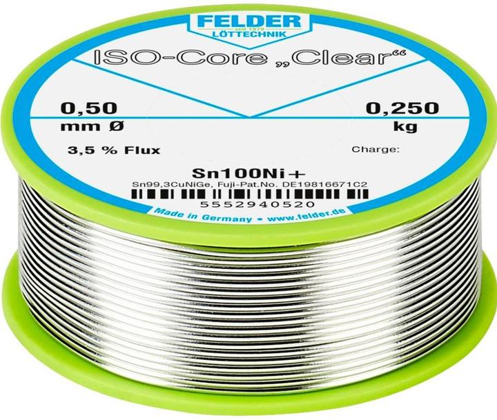 Produktbild Felder Lottechnik ISO-Core Clear Sn100Ni+ (Lötspulenkit)