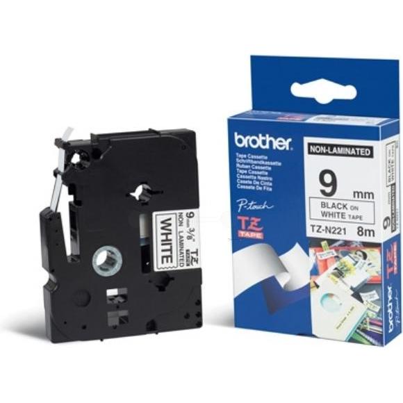 Brother, Beschriftungsband, TZ-N221 DirectLabel schwarz auf weiss 9mm x 8m Schwarz Weiss (0.90 cm, Schwarz)