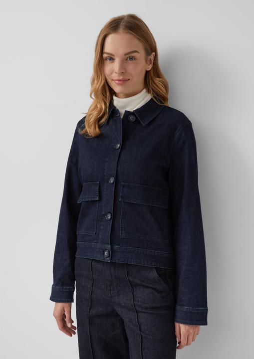 Produktbild S.Oliver Indoor-Jacke Elastische Denimjacke mit Pattentaschen im Relaxed Fit (48)