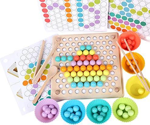 Actual product image Activity Board Wooden toys, clip beads puzzle board games, maths learning toys