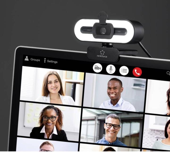 Actual product image Renkforce RF-WC-190 Webcam 2592 x 1944 pixels Clamp mount Tripod thread