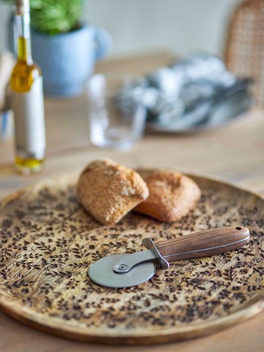 Image du produit Bloomingville Fenriz Pizza Cutter, Brown, Walnut