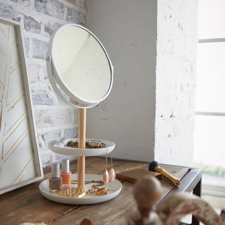Actual product image Yamazaki 2-tier jewellery stand with mirror TOSCA