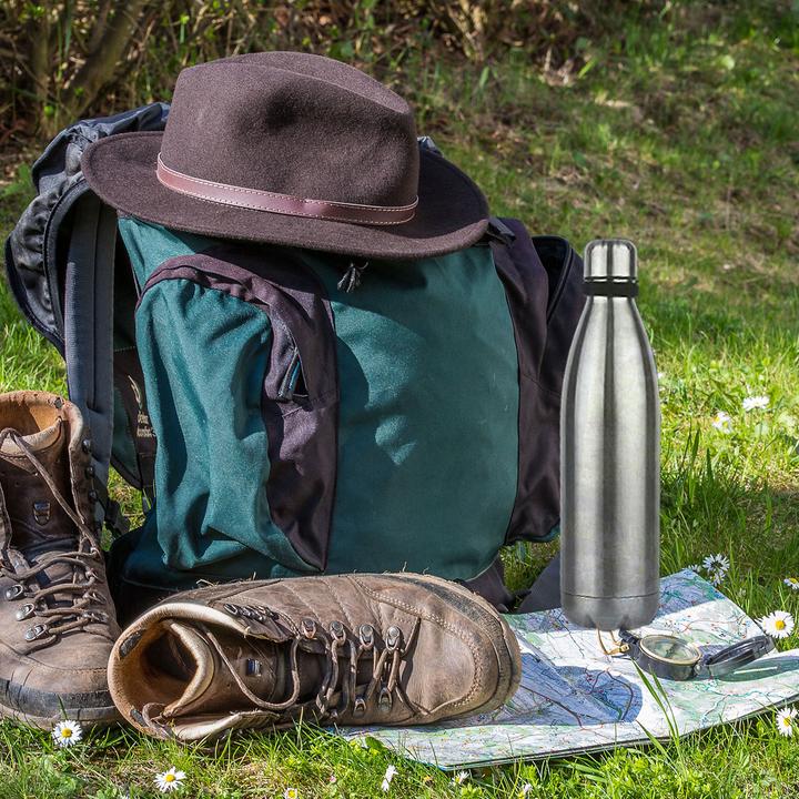 Actual product image KH Security Set of 2 double-walled drinking bottles with secret stash, 400ml, made of stainless steel (0.40 l)