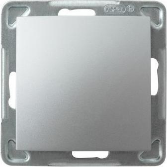Ospel ŁP-1Y/m/18, Taster + Schalter, Silber