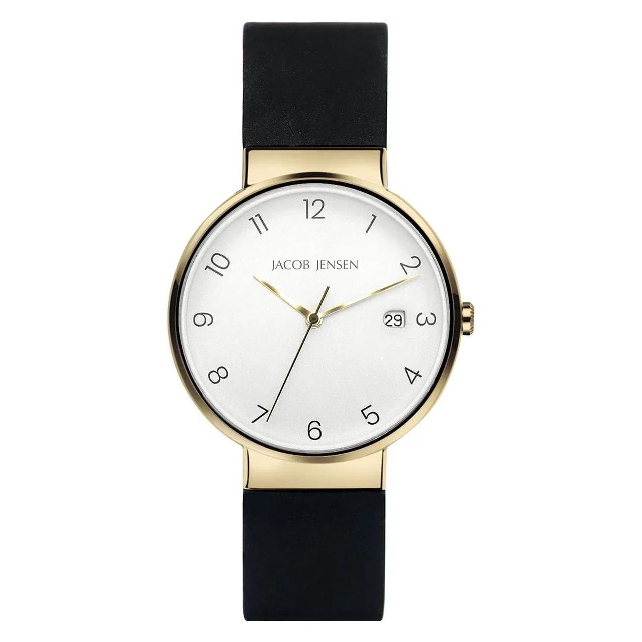 Jacob Jensen, Horloge, Timeless Nordic JJ186 Classic Horloge, Zilver, (Analoog Horloge, 40 mm)