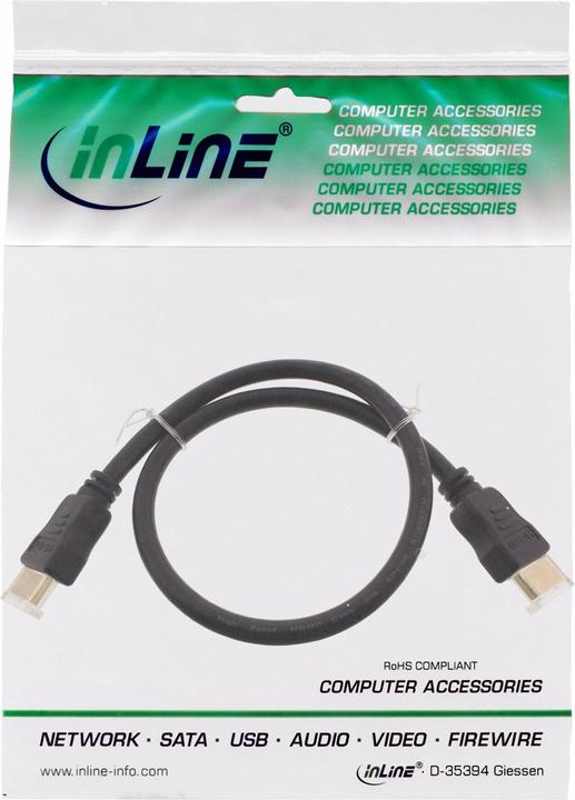 Produktbild InLine HDMI (Typ A) — HDMI (Typ A) (0.30 m, HDMI, 2.0)