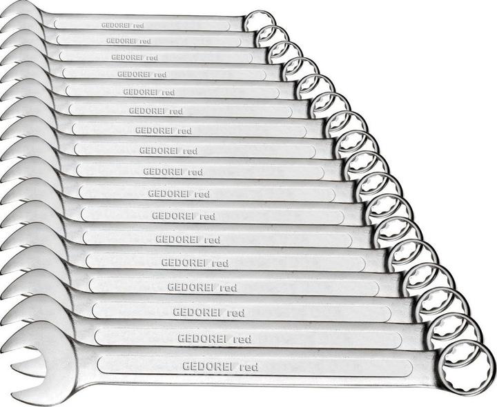 Produktbild Gedore Red red Ring-Maulschlüssel-Satz, 17-teilig, SW 6-22, Chrom-Vanadium-Stahl, Silber (19 mm, 6 mm, 12 mm, 14 mm, 22 mm, 16 mm, 10  mm, 21 mm, 18 mm, 7 mm, 17 mm, 11 mm, 15 mm, 8 mm, 9 mm, 13 mm, 20 mm)