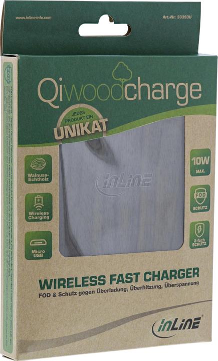 Image du produit InLine Chargement de bois Qi (10 W)