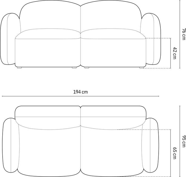 Actual product image Micadoni Blair (2 person sofa)