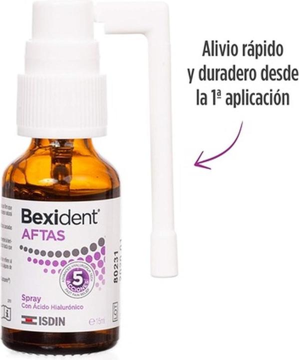 Actual product image Isdin Bexident Aftas Spray 15ml (15 ml, Mouth spray, Mouthwash)