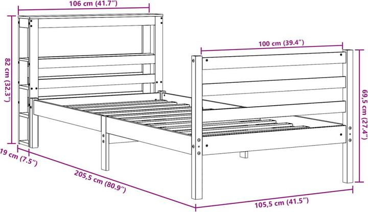 Produktbild vidaXL Bettrahmen (150 x 200 cm)