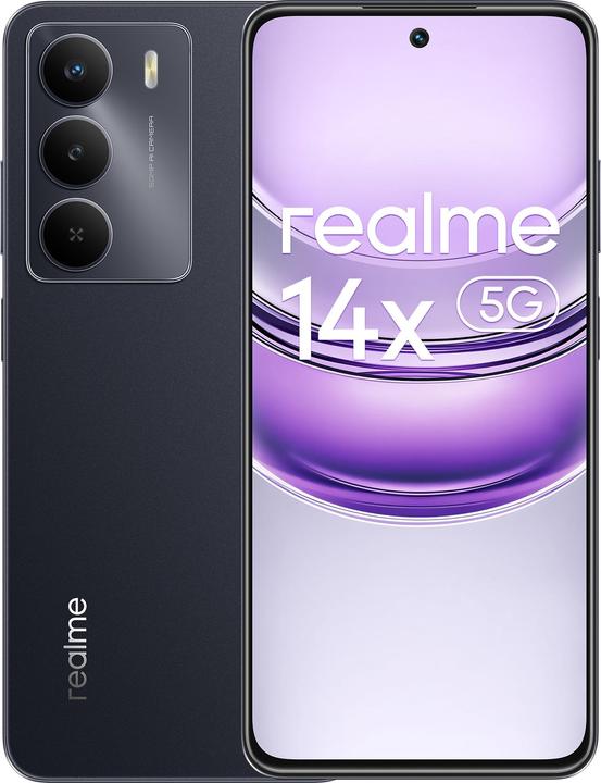 realme 14X 5G DS 8+256 ITA CARBON BLACK (256 Go, Carbon Black, 6.67", Double SIM hybride, 5G)
