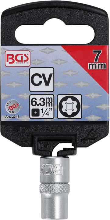 Actual product image BGS Socket, Super Lock 6.3 mm (1/4") Drive 7 mm (7 mm)