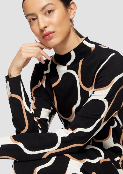 Produktbild S.Oliver Kleid Strick-Kleid mit Stehkragen (36)