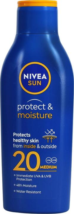 Produktbild NIVEA Sun Protect & Moisture (Sonnencreme, SPF 20, 200 ml, 150 g)