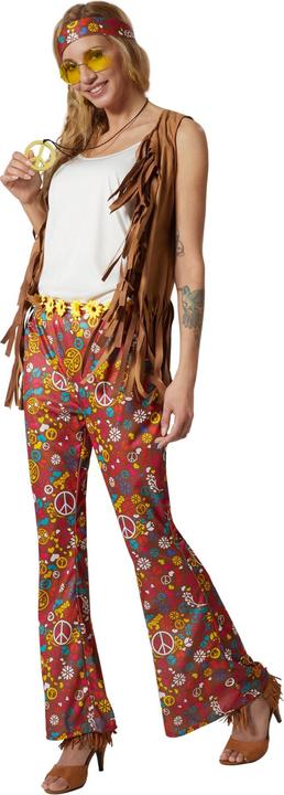 Produktbild tectake Damenkostüm Hippie Weste und Hose (XXL)