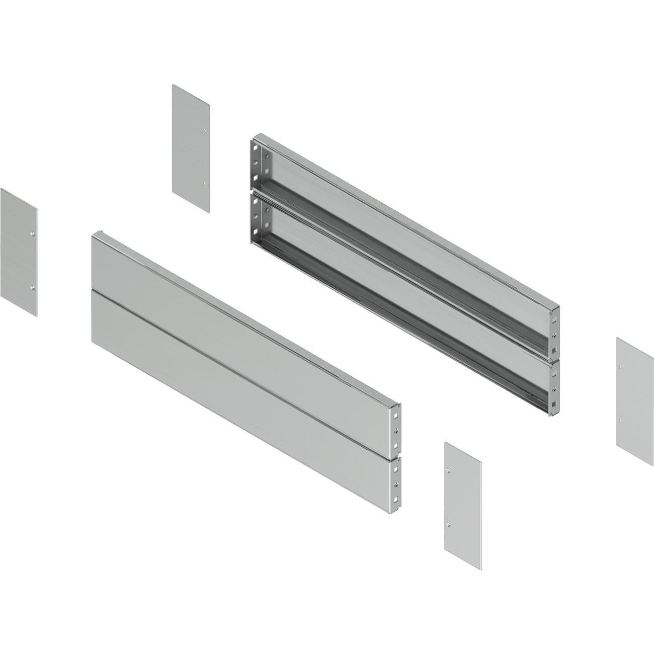 Schneider Electric Spacial -side plinth - H200 D600 stainle, Serverschrank Zubehör, Grau