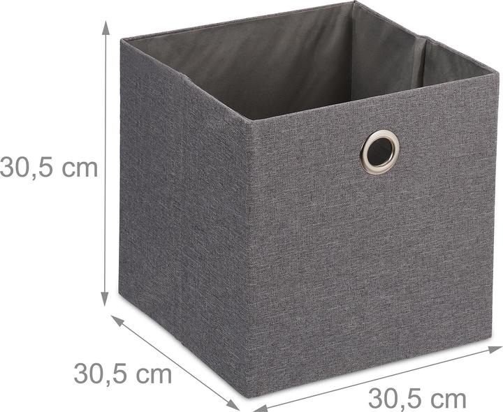 Image du produit Relaxdays 2x boîte de rangement (30,5 x 30,5 x 30,5 cm, 27 l)